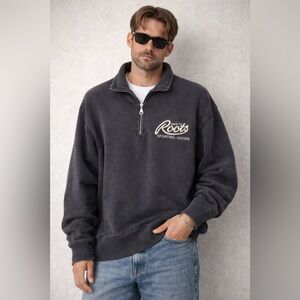 Roots VINTAGE 90s navy Quarter-Zip Pullover